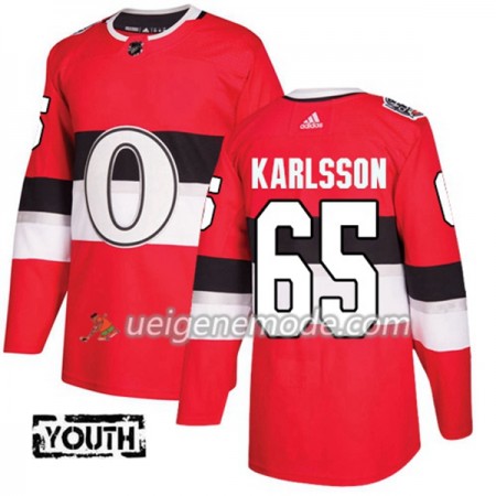 Kinder Eishockey Ottawa Senators Trikot Erik Karlsson 65 Adidas 2017-2018 Red 2017 100 Classic Authentic
